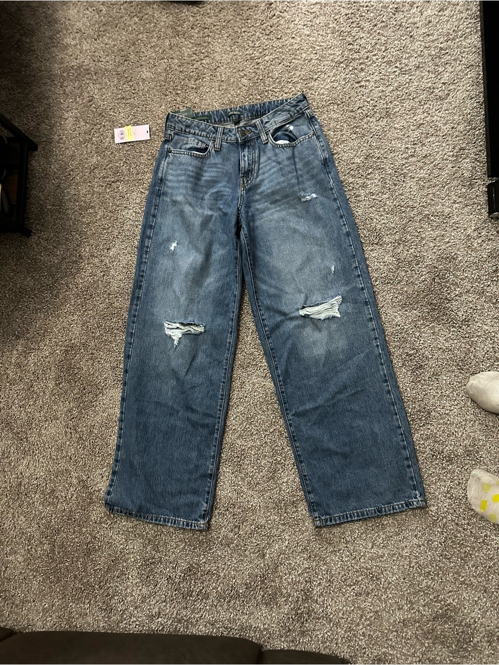 Wild Fable Blue Distressed Wide-Leg Women’s Jeans